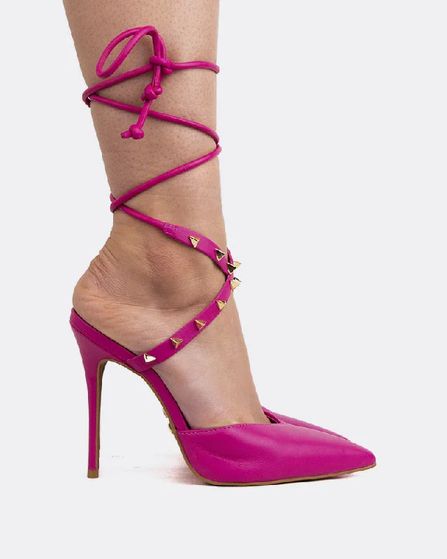 Naomie Fucshia Leather