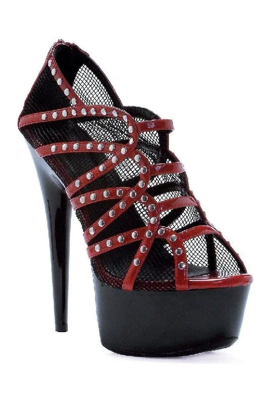 609-CASEY Platform Sandal  | Red Patent