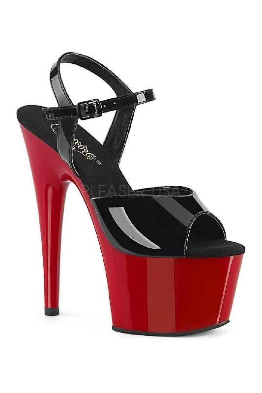 ADORE-709 Platform Sandal | Black Patent