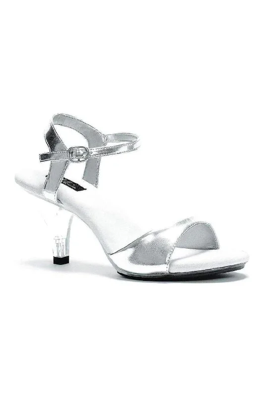 305-JULIET Sandal  | Silver Faux Leather