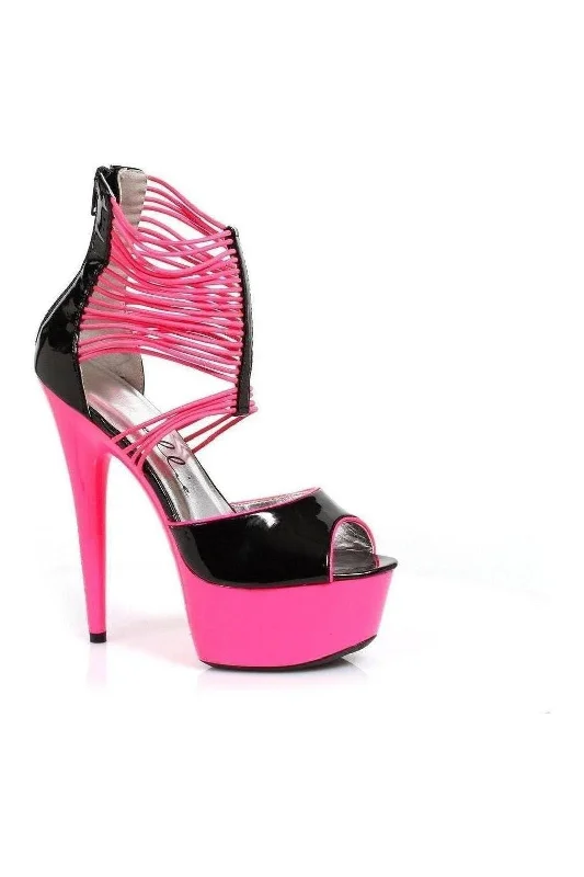 609-ADORE Platform Sandal  | Pink Patent