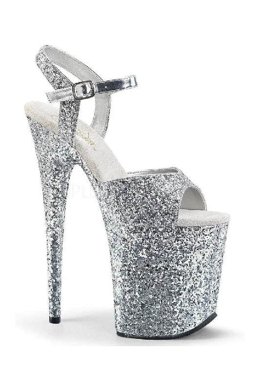 FLAMINGO-810LG Platform Sandal  | Silver Glitter