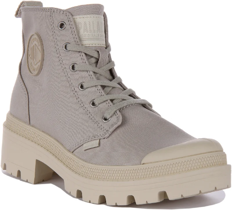 Palladium Pallabase Twill In Beige For Women