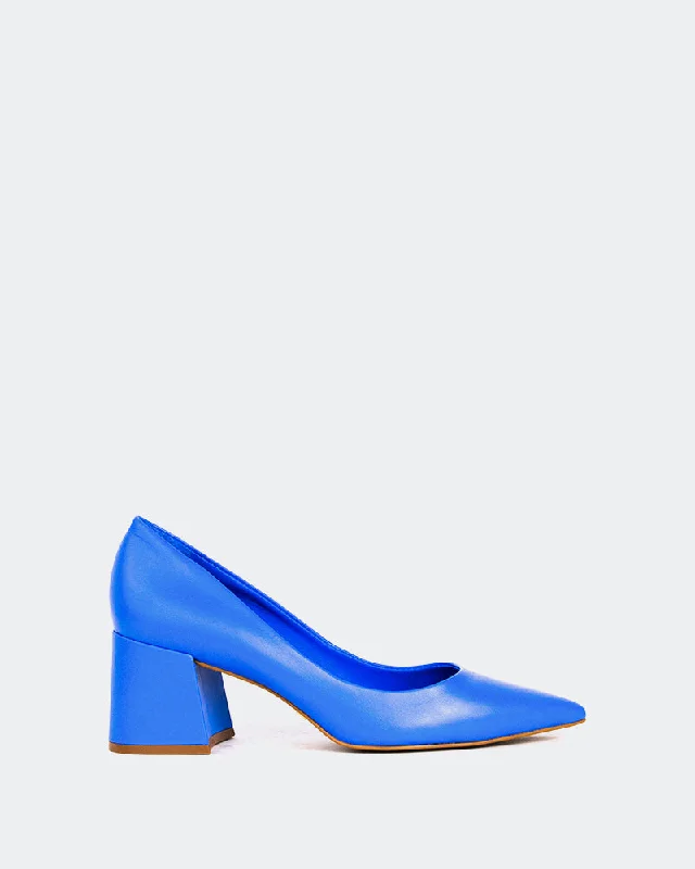 Josephine, Blue Leather/Cuir Bleu