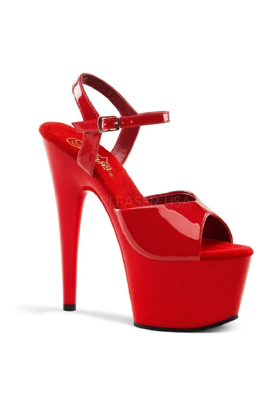 ADORE-709 Platform Sandal  | Red Patent