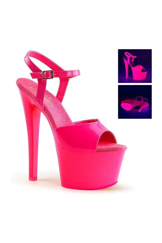 SKY-309UV Platform Sandal  | Fuchsia Patent