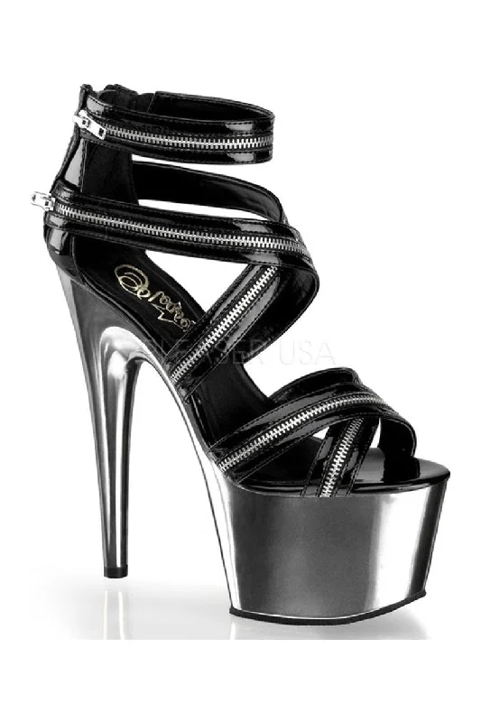 ADORE-767 Platform Sandal  | Black Patent