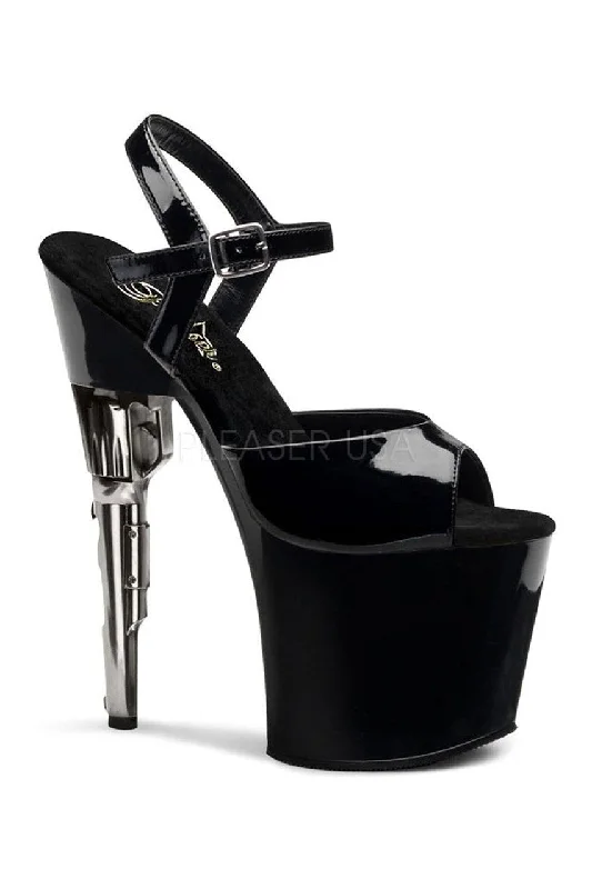 BONDGIRL-709 Platform Sandal  | Black Patent