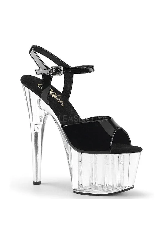 ADORE-709 Platform Sandal  | Black Patent