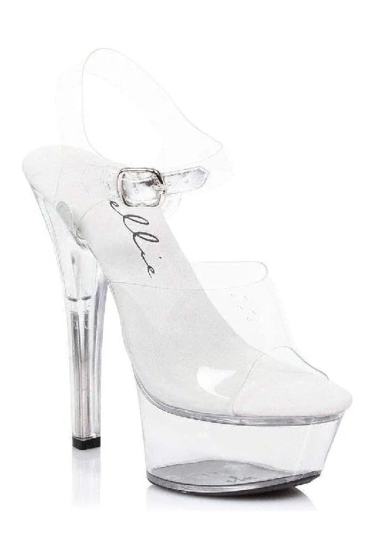 601-BROOK Platform Sandal  | Clear Vinyl