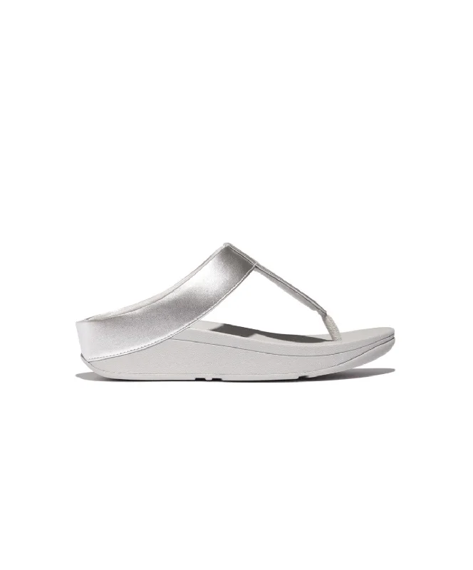 Fitflop Fino Glitterdust Metallic Toe Post Silver