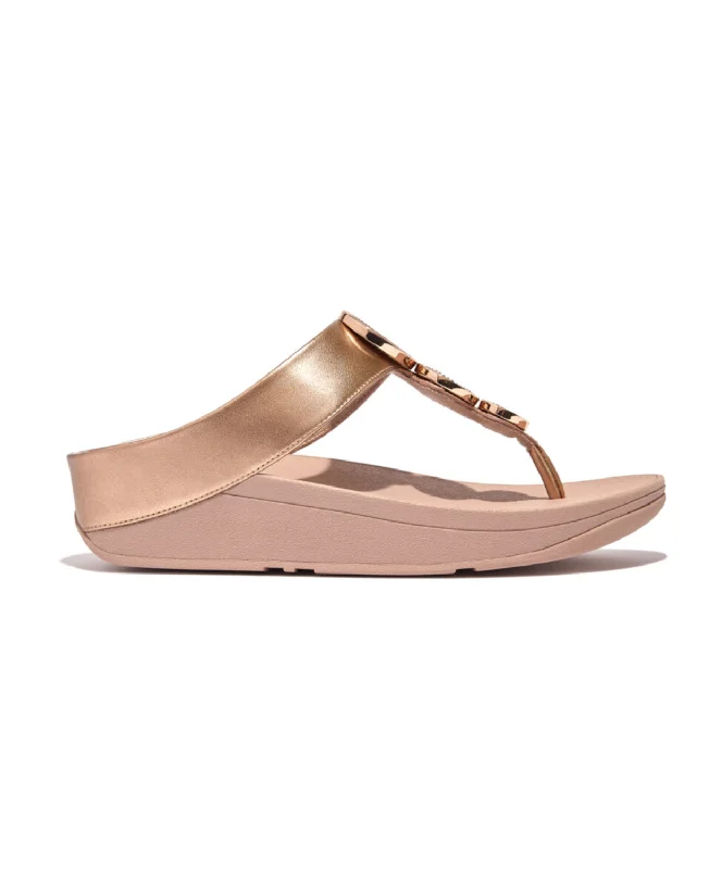 Fitflop Halo Bead Circle Metallic Toe Post Rose Gold