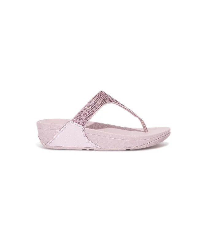 FitFlop Lulu Crystal Embellished Toe Post Sandals Purple