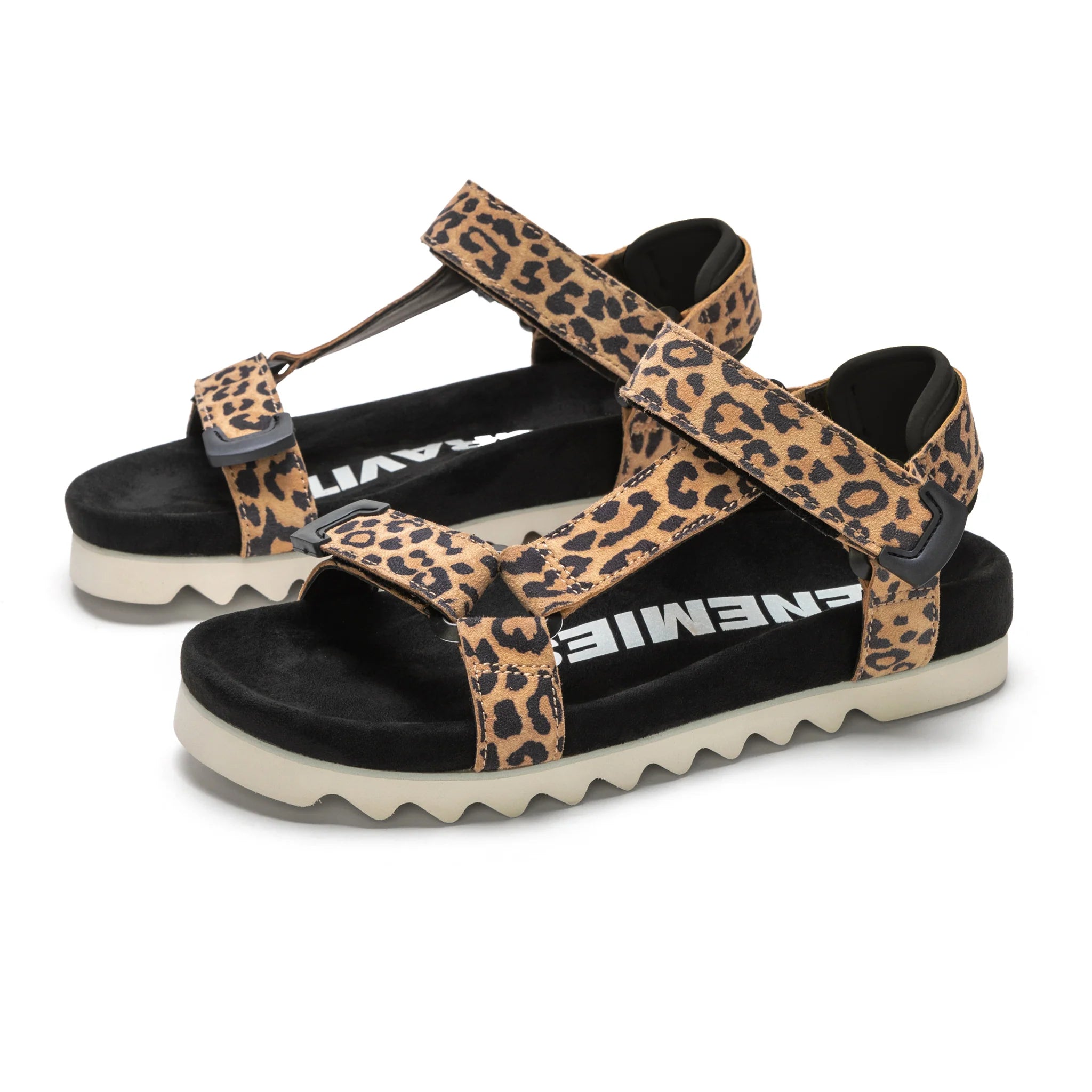 Rollie Tooth Wedge Sandal Leopard