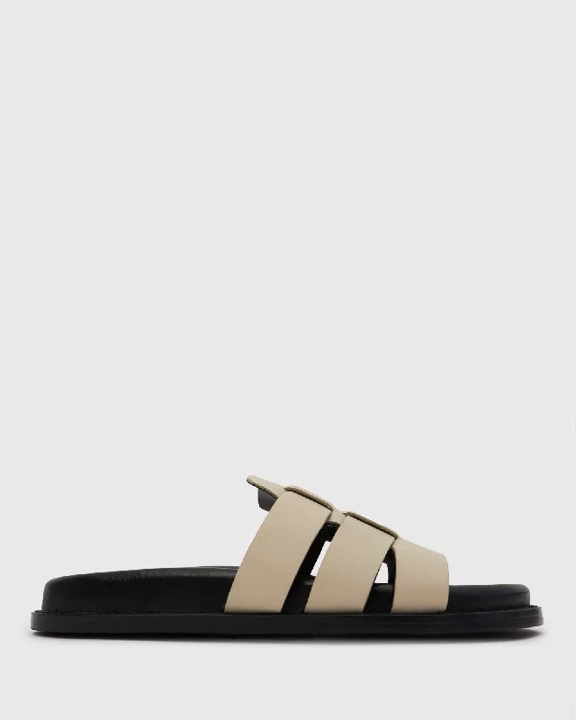 TAMARA Leather Footbed Slide Sandals