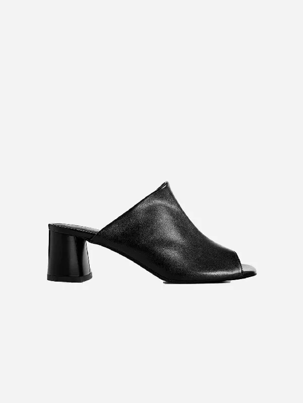 Uptown Desserto® Cactus Leather Vegan Mules | Black