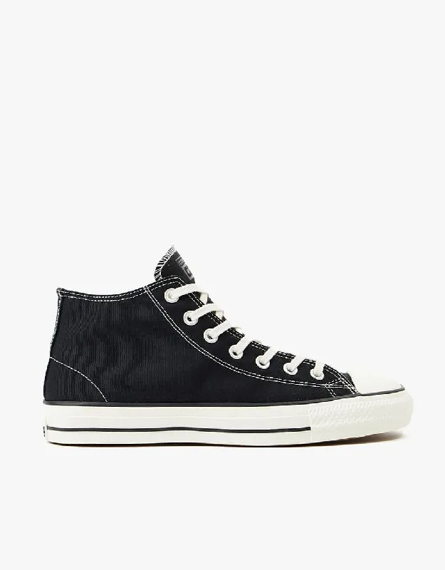 Converse CTAS Pro Cut Off Mid Skate Shoes - Black/Black/Egret