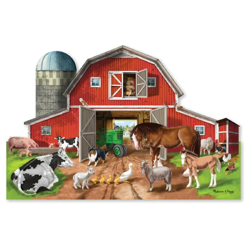 Busy Barn Shaped Floor Puzzle 32pc