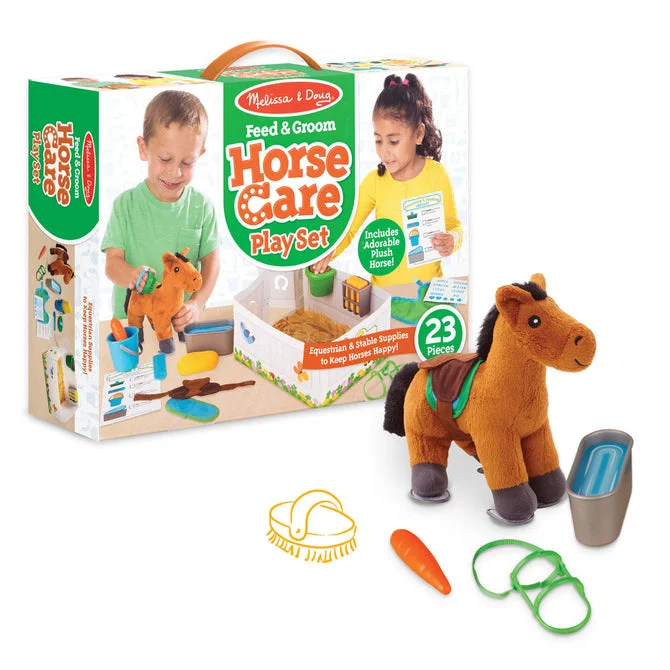 Feed And Groom Horse Care Playset