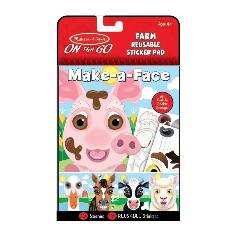 Make-a-face Reusable Sticker Pad- Farm