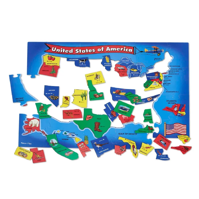 U.s.a Floor Map 51 Pc