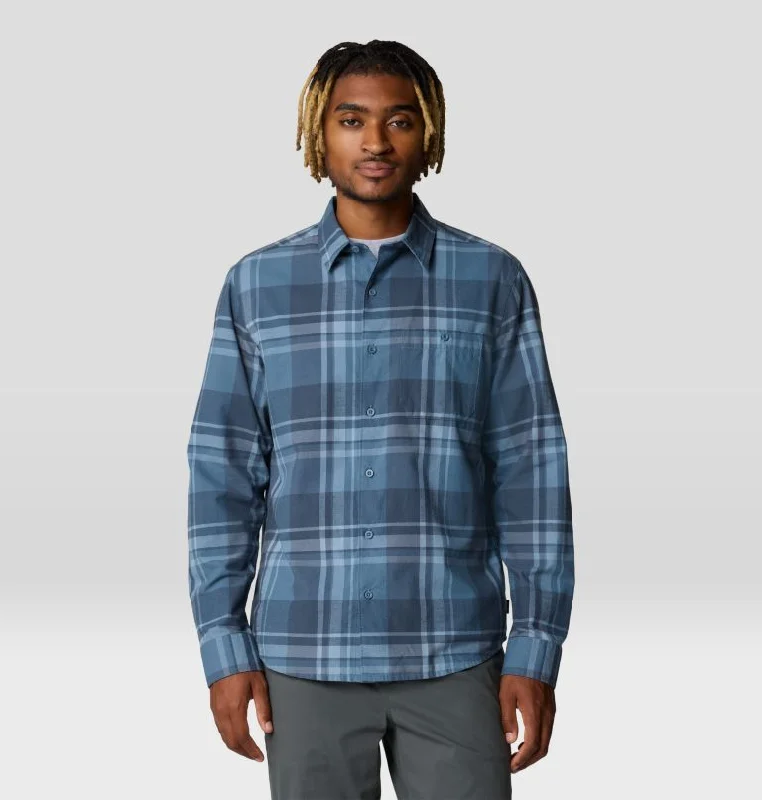 Men's Big Cottonwood Long-Sleeve Shirt - Adriatic Blue Fireside Plaid