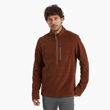 Men's Rolpa Eco Quarter Zip - Dark Rust