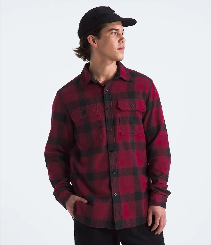 Men's Arroyo Flannel Shirt - Beetroot TNF Shadow Small Plaid