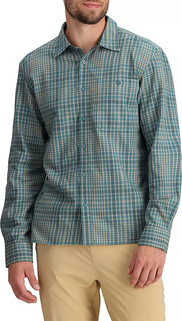 Men's Arroyo Lightweight Flannel Shirt - Algae Blue Nano Plaid