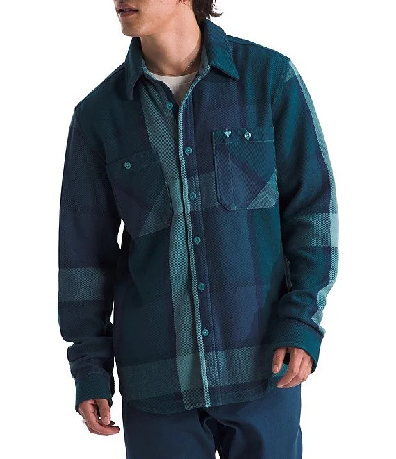 Men's Valley Twill Flannel Shirt - Algae Blue Macro Plaid