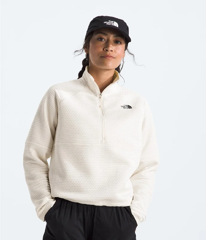 Women's DotKnit Thermal Quarter-Zip - White Dune