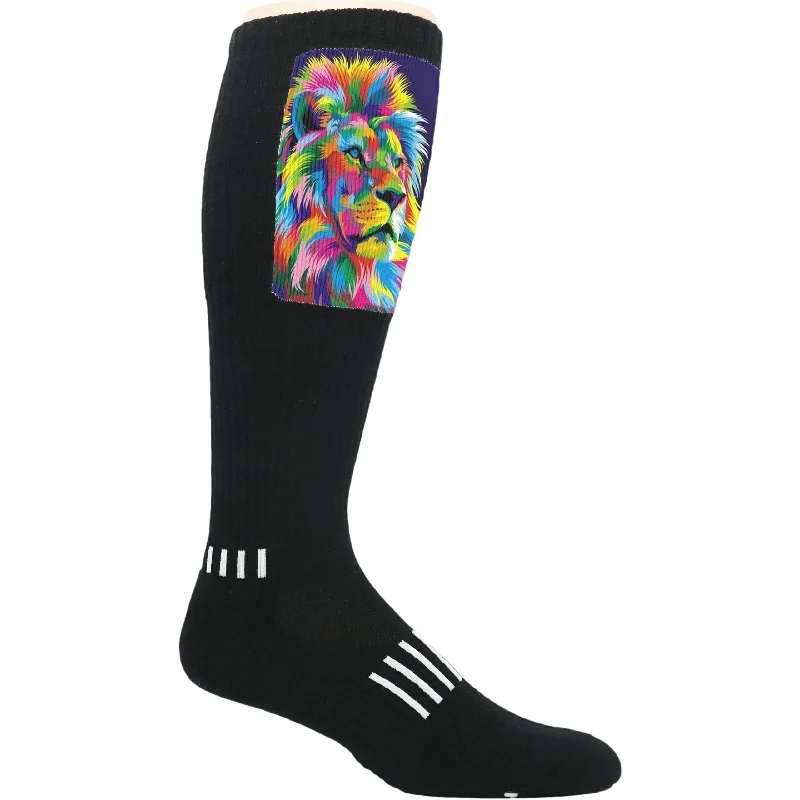 Psychedelic Lion Block - Moxy Deadlift Socks