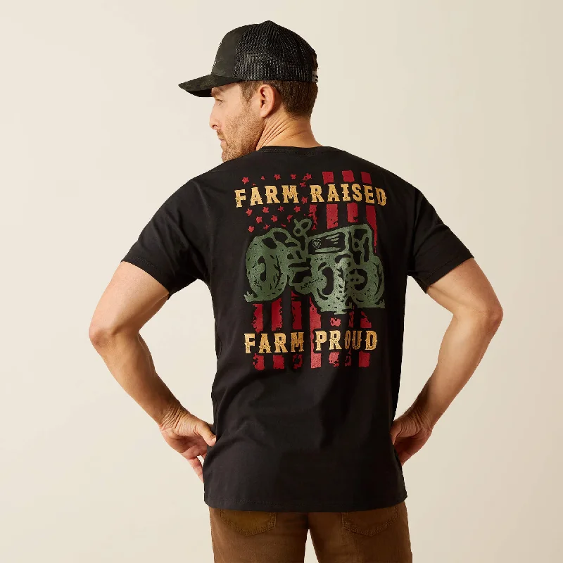 Ariat "Farm Raised Farm Proud" Black Tee for Men