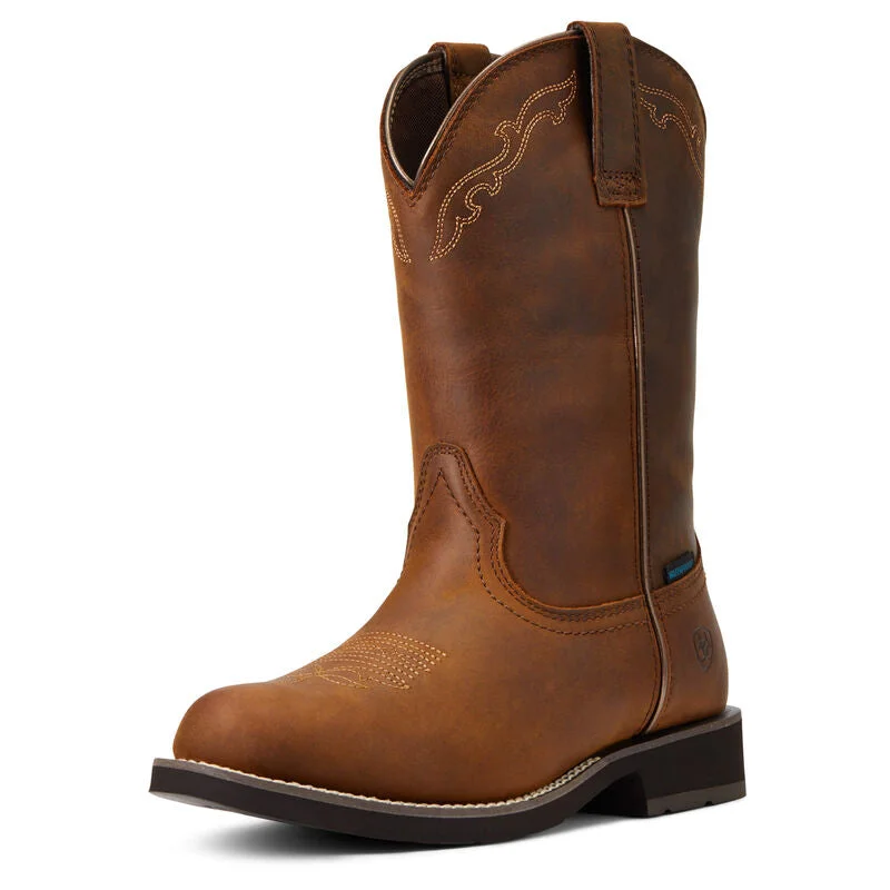 ARIAT WOMEN'S 10040272 Delilah Round Toe Waterproof Western Boot