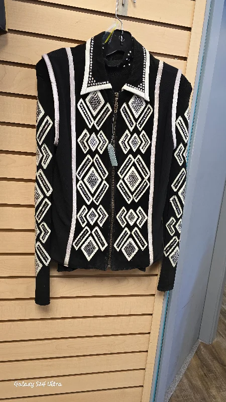 Black & White Diane Olson Show Shirt & Vest, Medium