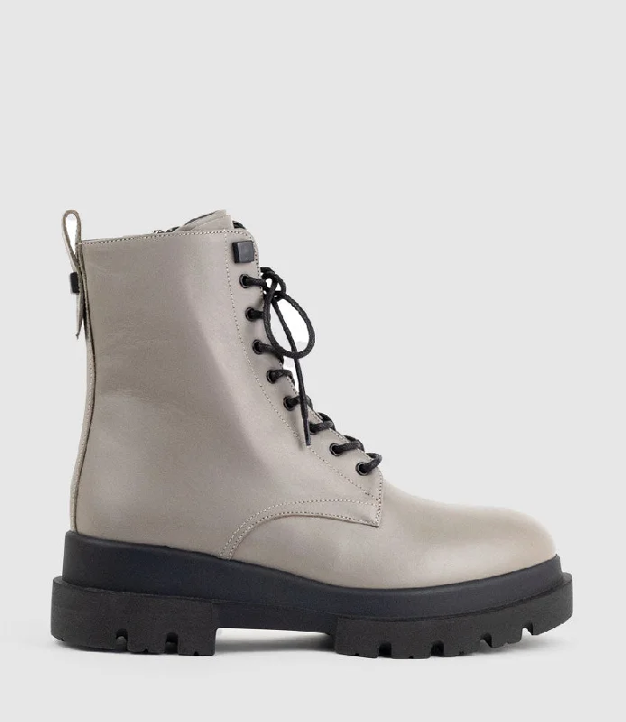 BRENDAN Combat Boot in Taupe