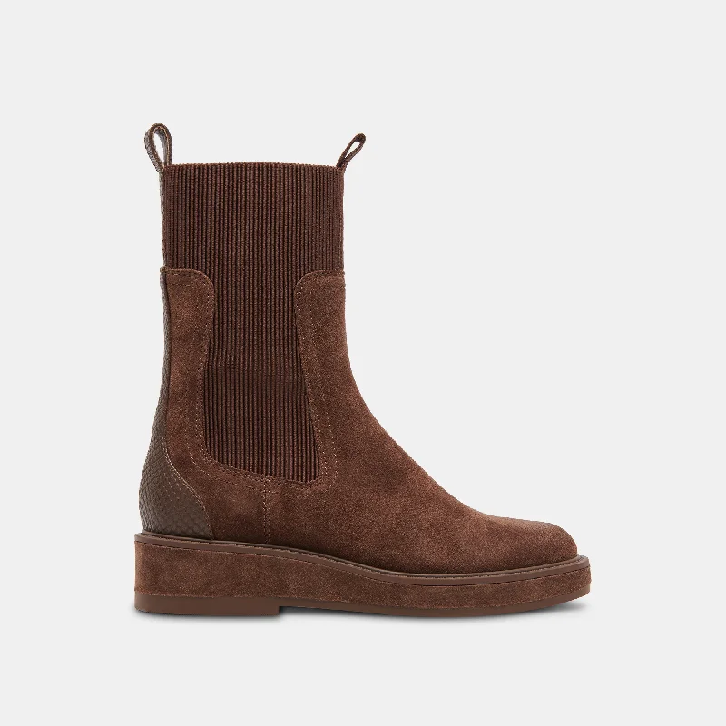 ELYSE H2O WIDE BOOTS COCOA SUEDE