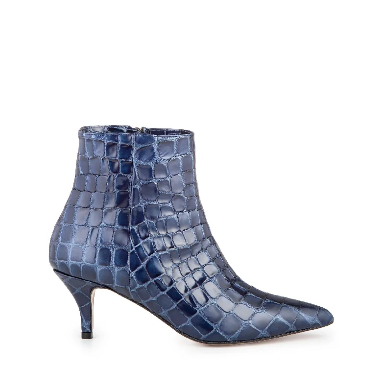 Bambi Faux Croco Blue Boots