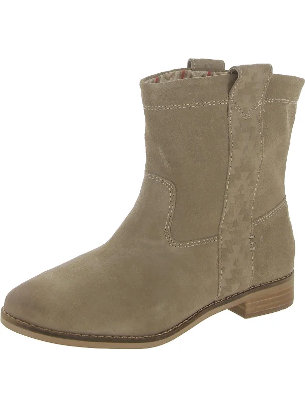 Laurel Womens Suede Pull On Ankle Boots