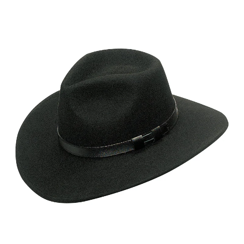 Twister Indy Crushable Black Wool Felt Fashion Hat