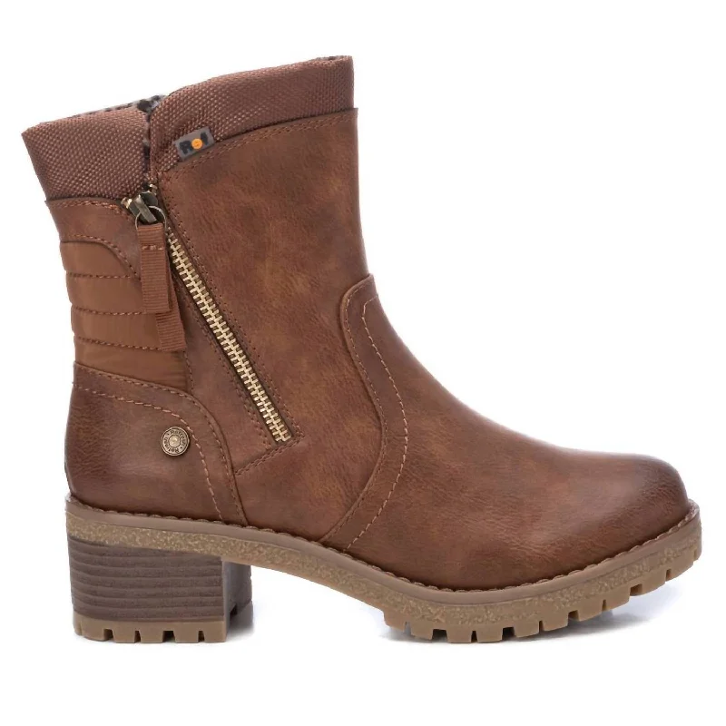 Women's Ankle Booties In Camel